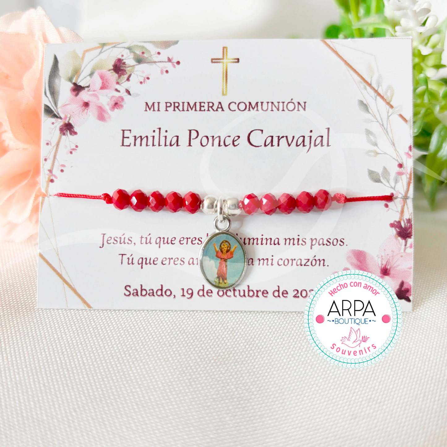 Pulsera Hilo rojo con medalla a elección - 12und.