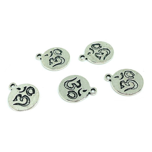 Colgante ÖM Plateado - 12mm - 5und