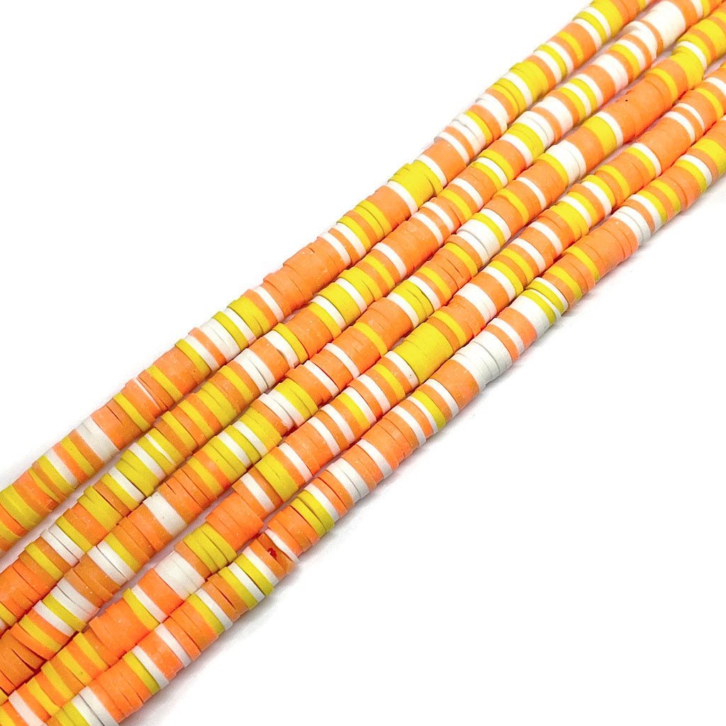 Cuentas de Fimo - 6x1mm - Naranjas y amarillos
