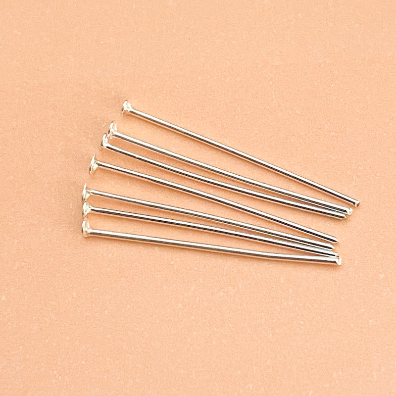 Vástagos Plateado con Tope - 30mm - 10gr