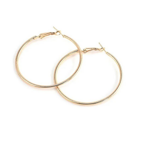Base Aro Argolla Dorado - 6cm - 1 par