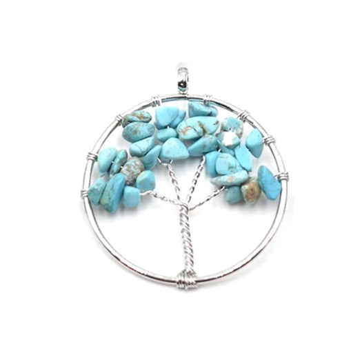 Colgante Árbol alambre y piedra | Piedra a elección