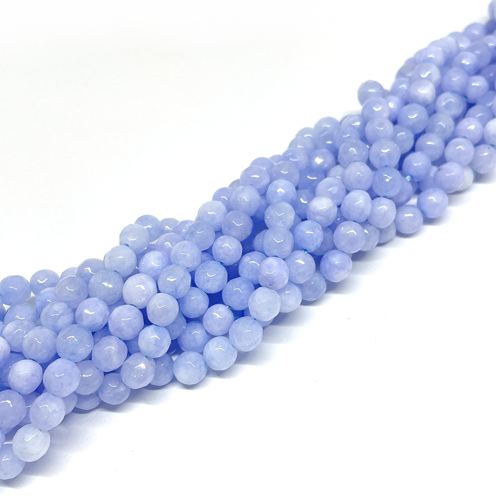 Ágata Facetada - 6mm - Celeste