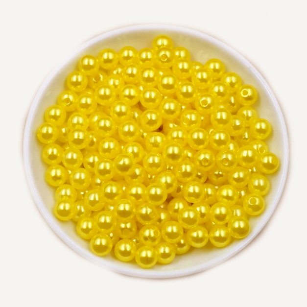 Perlas Plasticas Brillantes de 8mm - 25gr - Color a elección