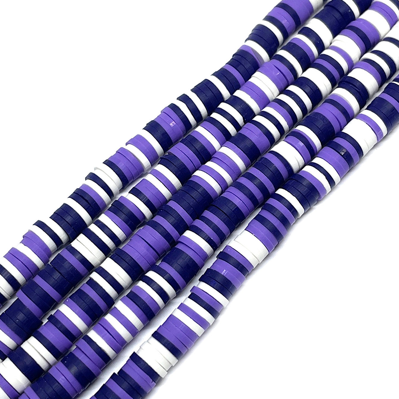 Cuentas de Fimo - 6x1mm - Morado surtido