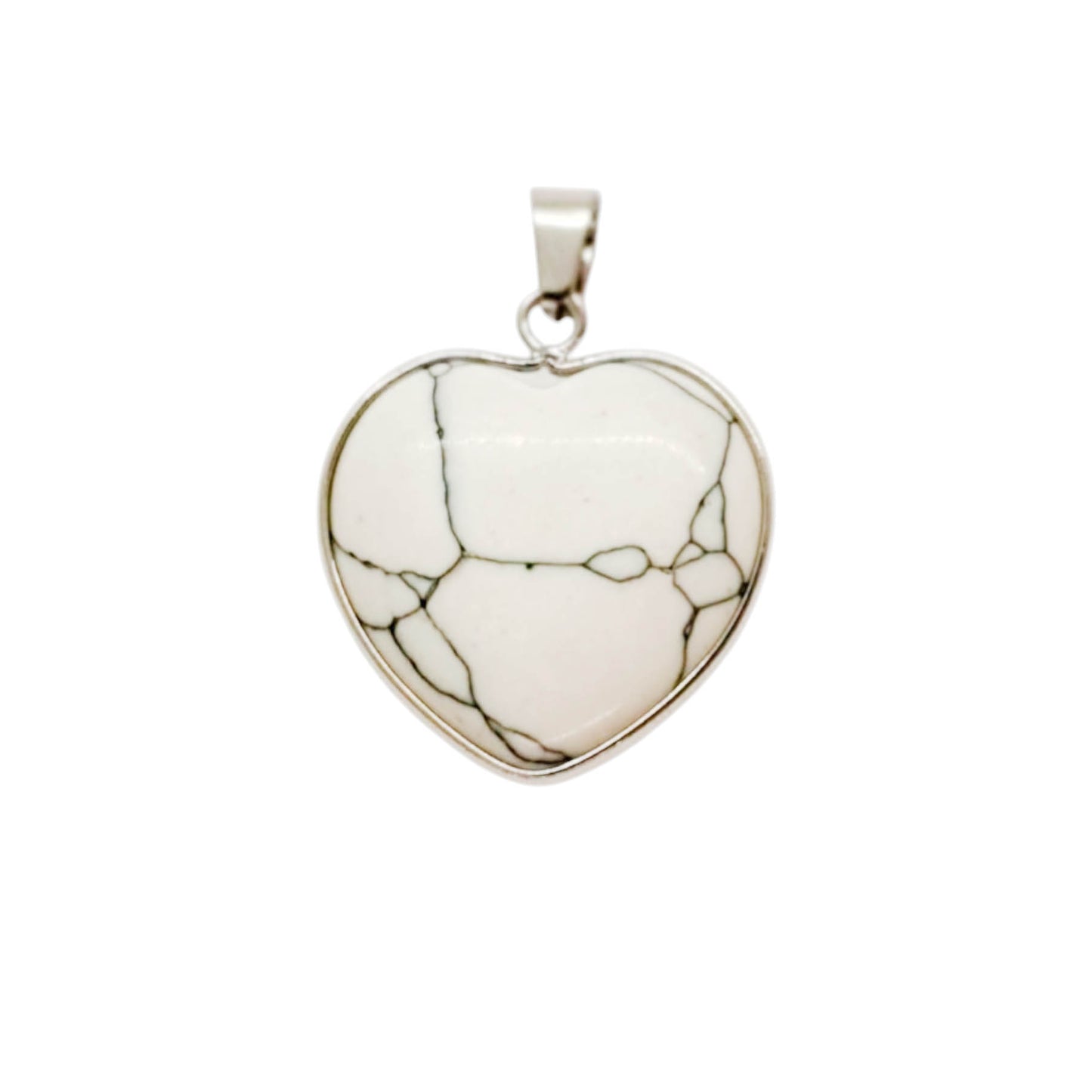 Colgantes Corazon de piedra con base - 25mm - Piedra a elección