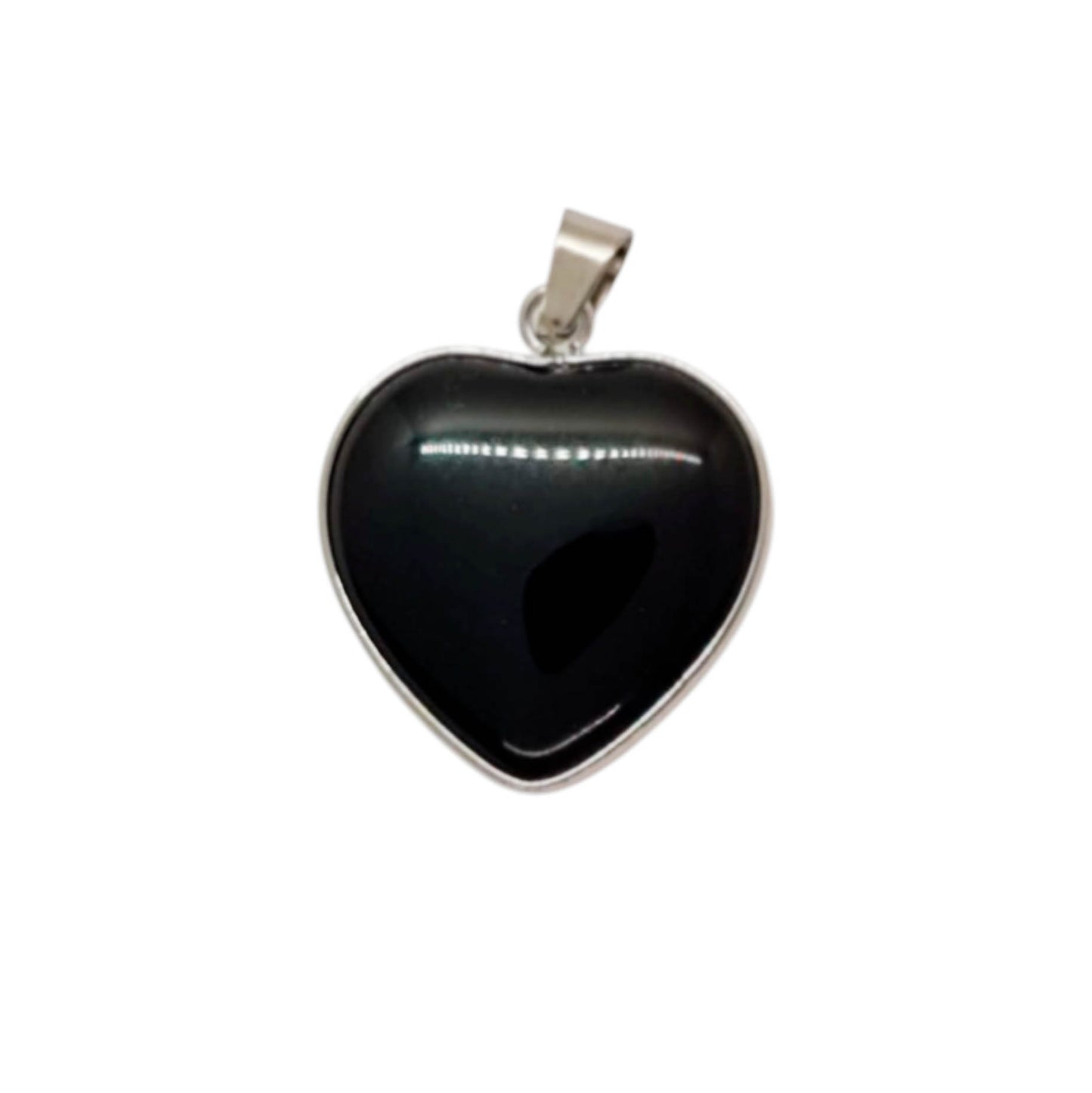 Colgantes Corazon de piedra con base - 25mm - Piedra a elección