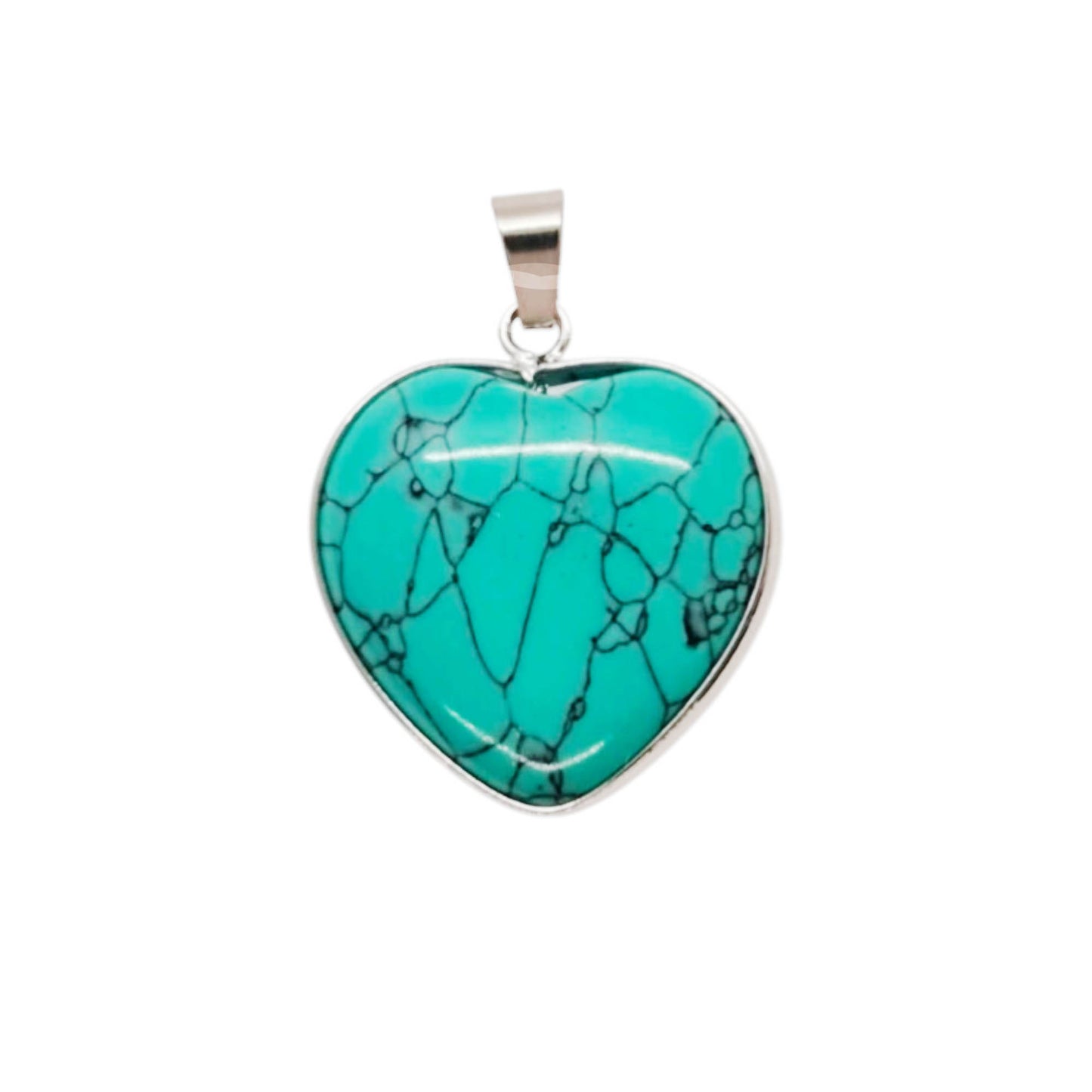 Colgantes Corazon de piedra con base - 25mm - Piedra a elección