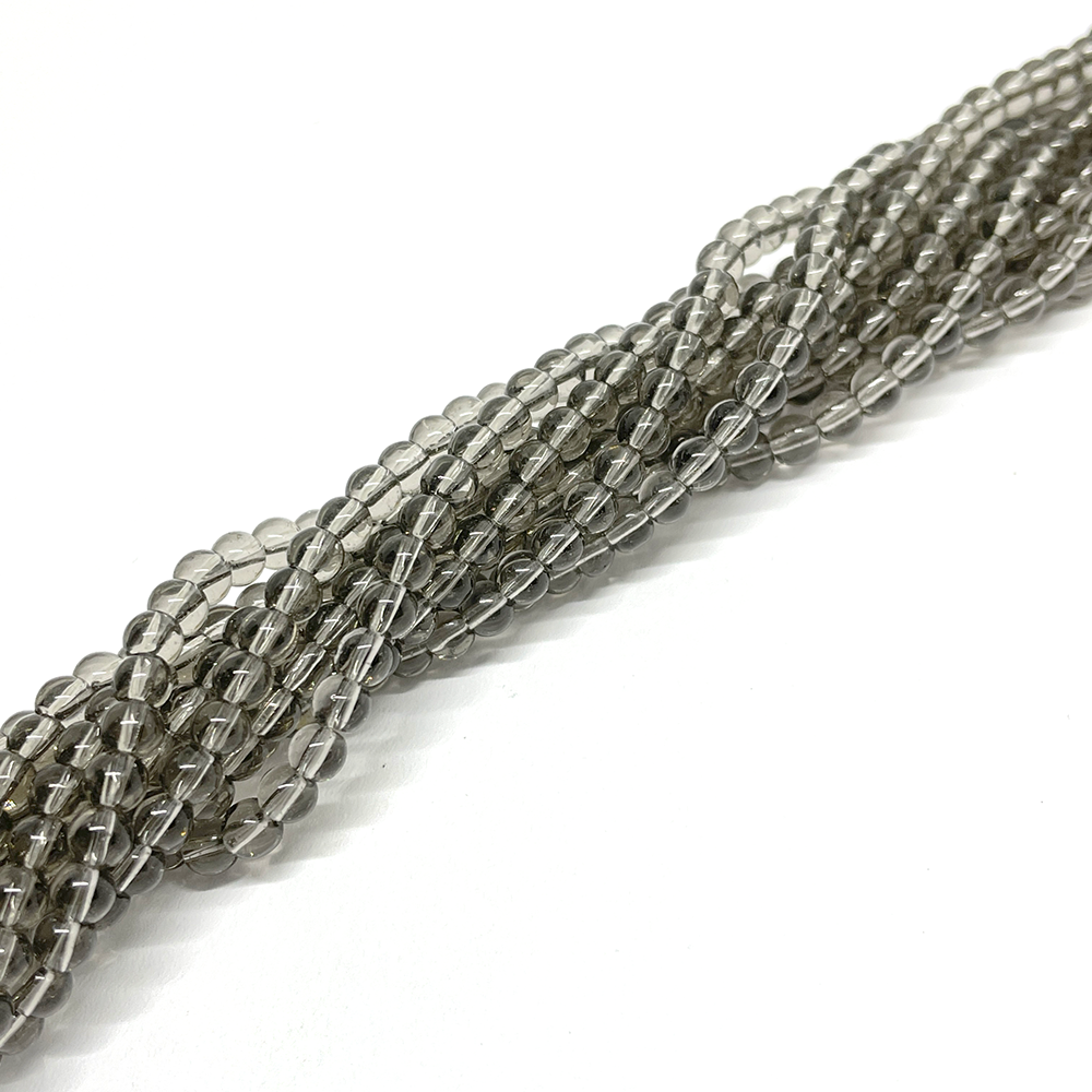 Cuarzo Ahumado - 4mm apx - 90 cuentas aprox.