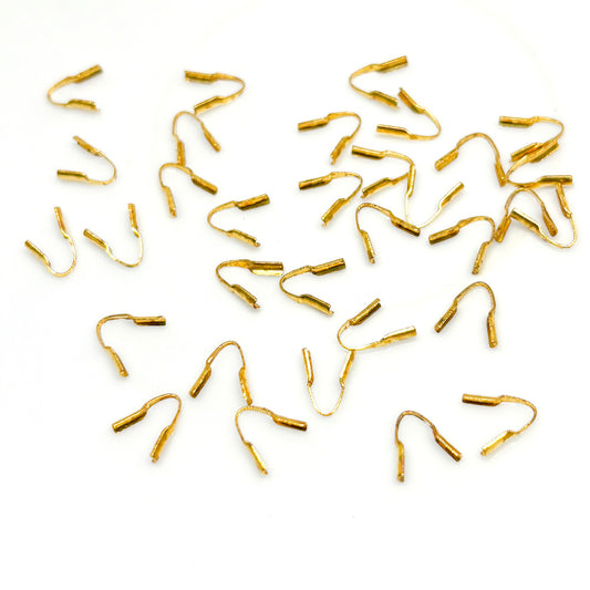 Terminal de engarce  - Dorado - 7,5x2mm - 10und