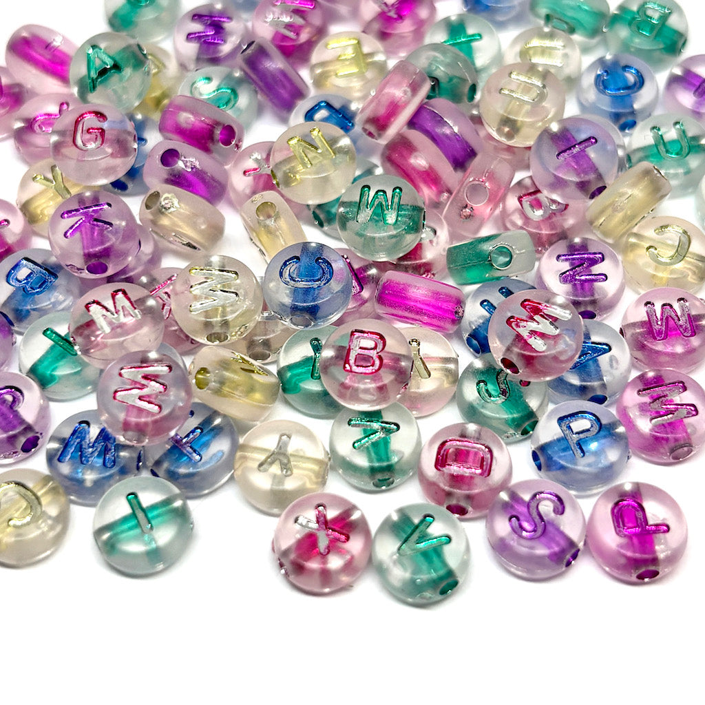 Letras Acrílicas Traslúcidas - 7mm - 10gr. - Multicolor