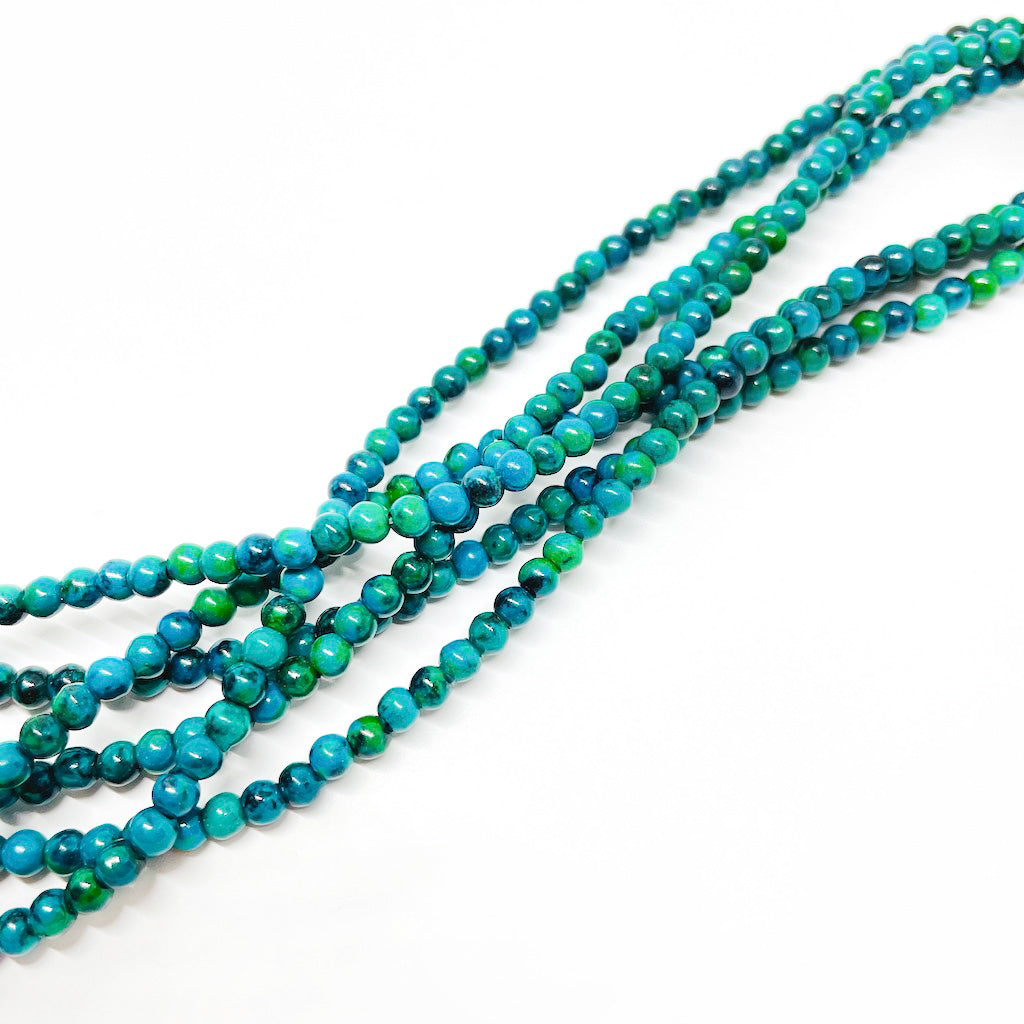 Crisocola - 4mm apx - 90 cuentas aprox.