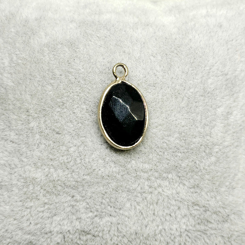 Colgante de piedra engastado ovalado - A elección