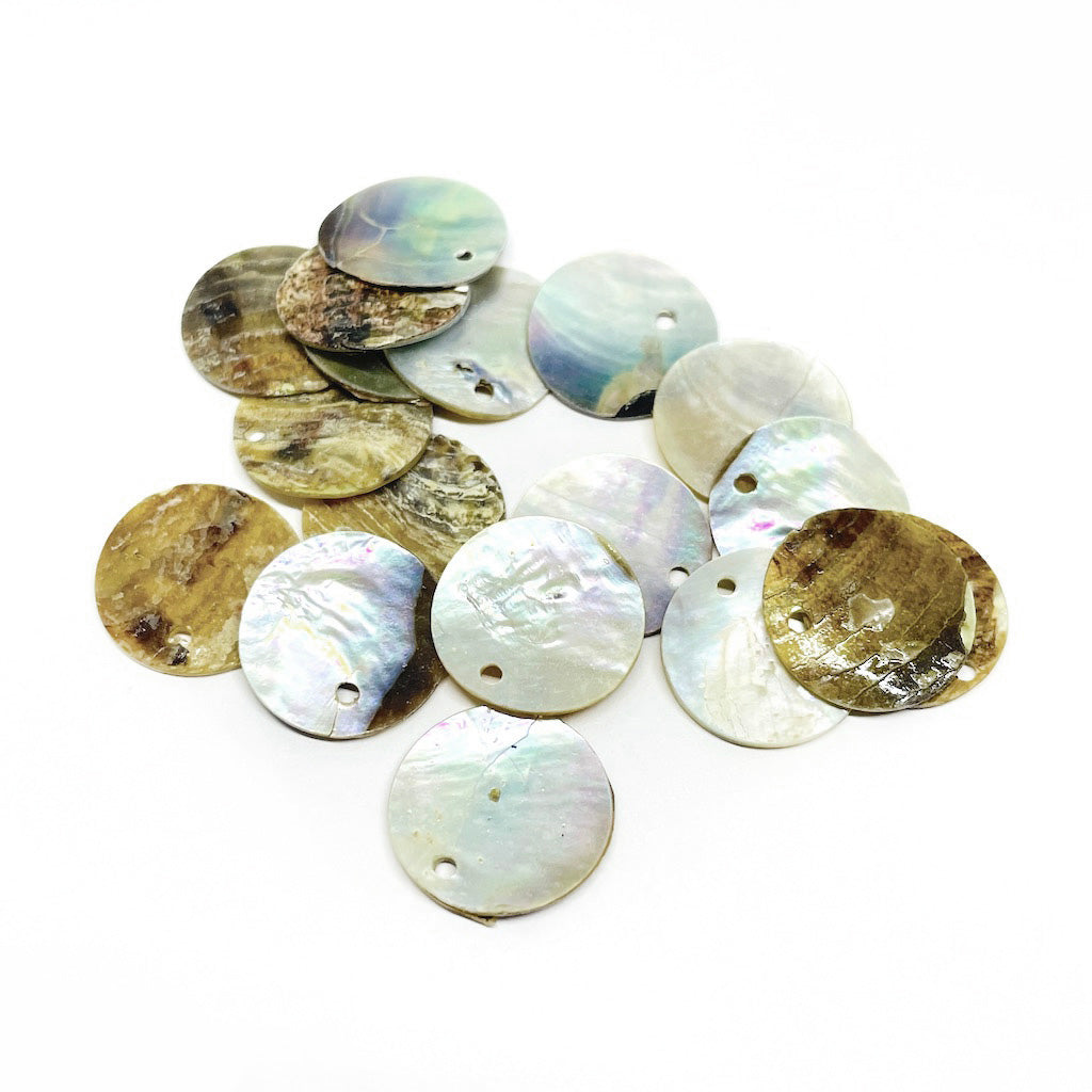 Monedas de nácar - 14mm - 10und