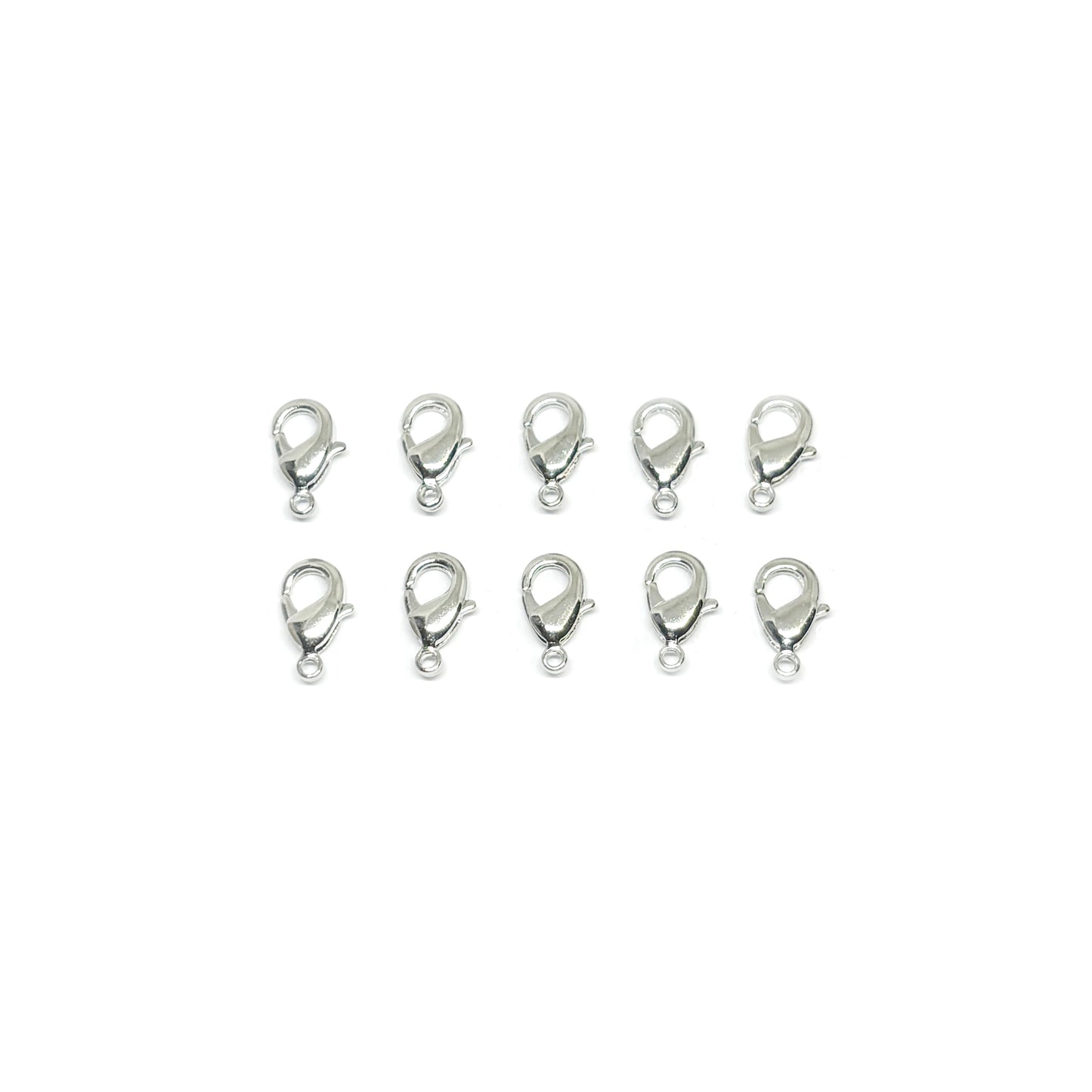 Broche mosquetón normal 10mm - Niquelado - Set 10und