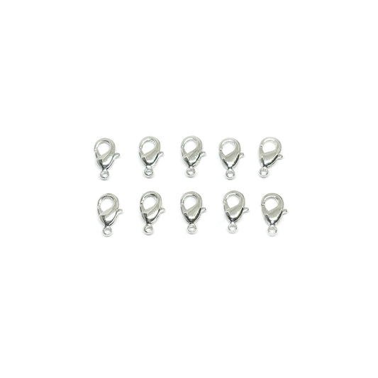 Broche mosquetón normal 10mm - Niquelado - Set 10und