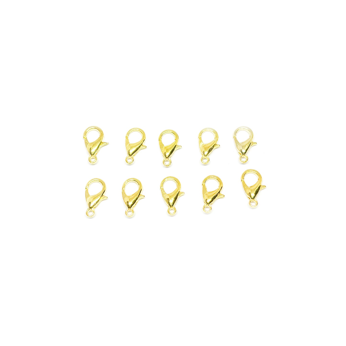 Broche mosquetón normal 10mm - Dorado - Set 10und