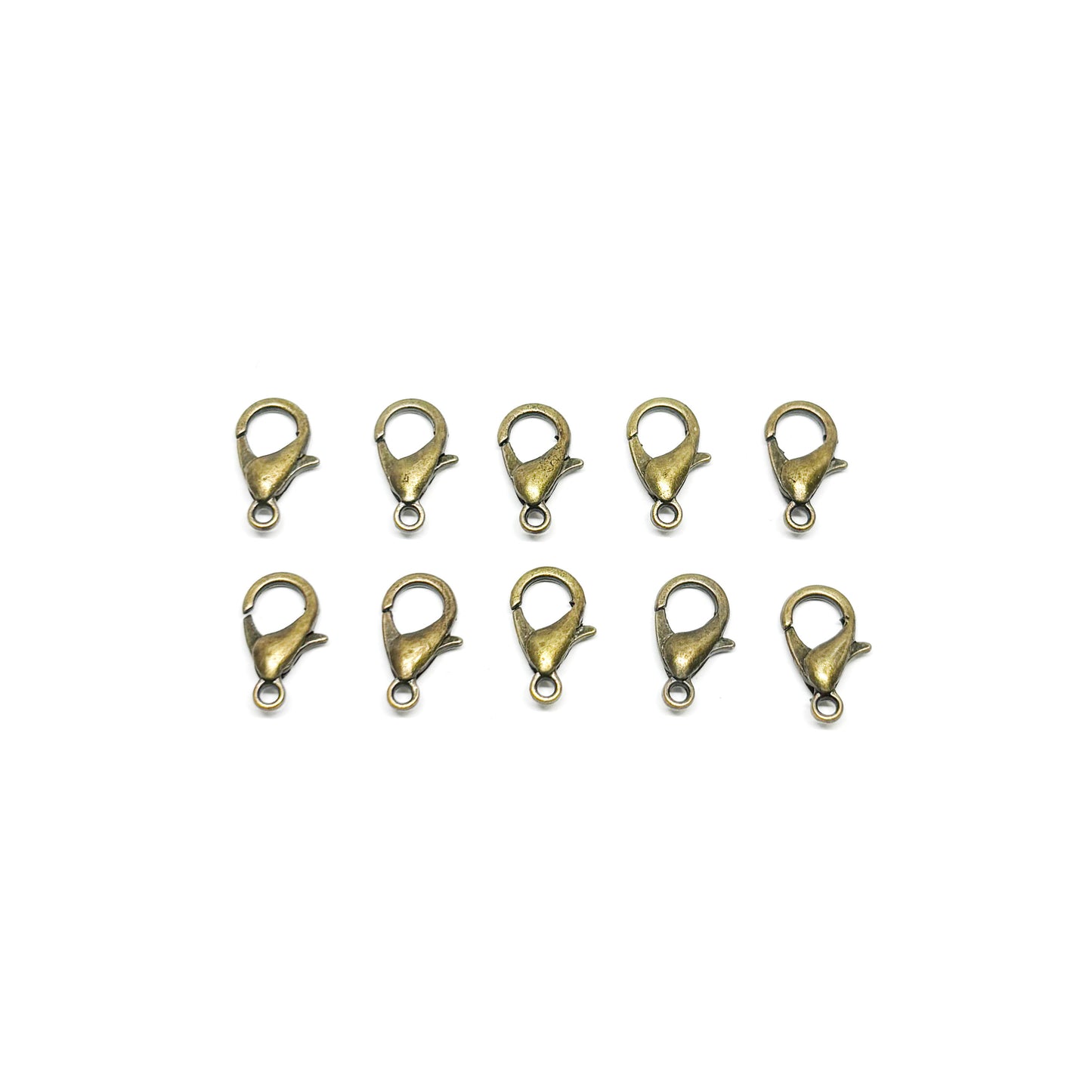 Broche mosquetón normal 10mm - Envejecido - Set 10und