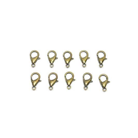 Broche mosquetón normal 10mm - Envejecido - Set 10und