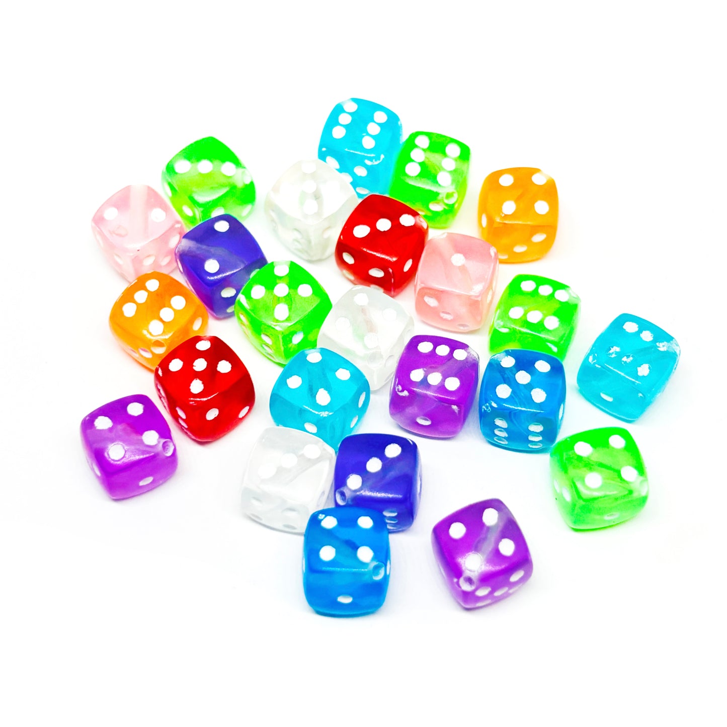 Dados Acrílicos - 8mm - 12und - Multicolor