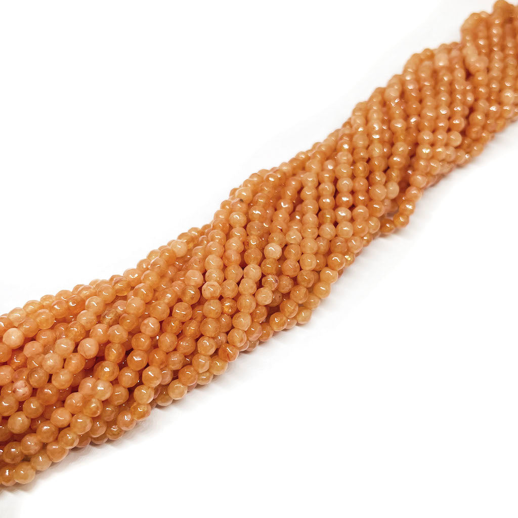 Ágata Facetada - 3mm - Naranja