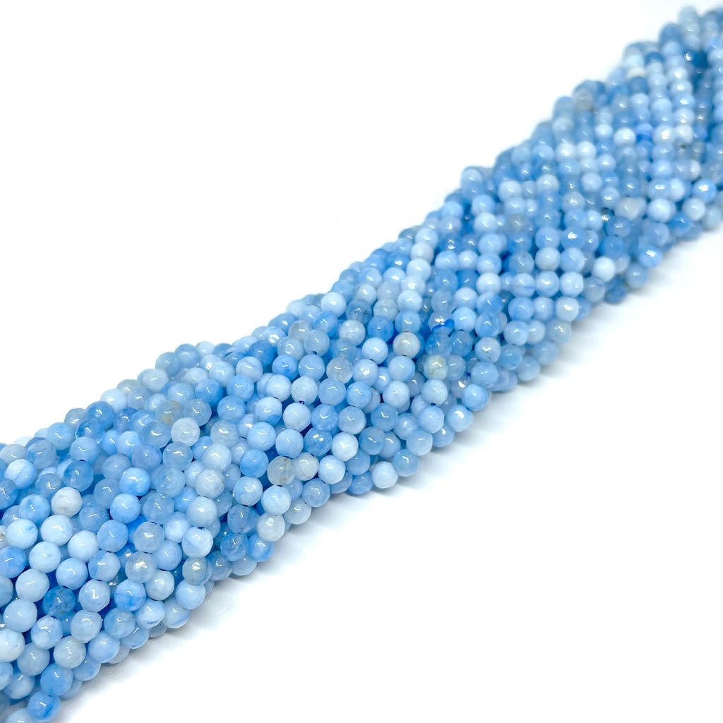 Ágata Facetada - 3mm - Lavanda Matizado