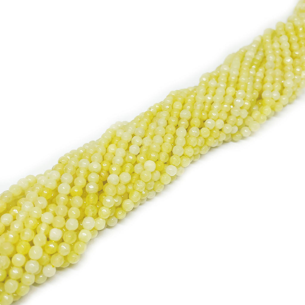 Ágata Facetada - 3mm - Amarillo Claro