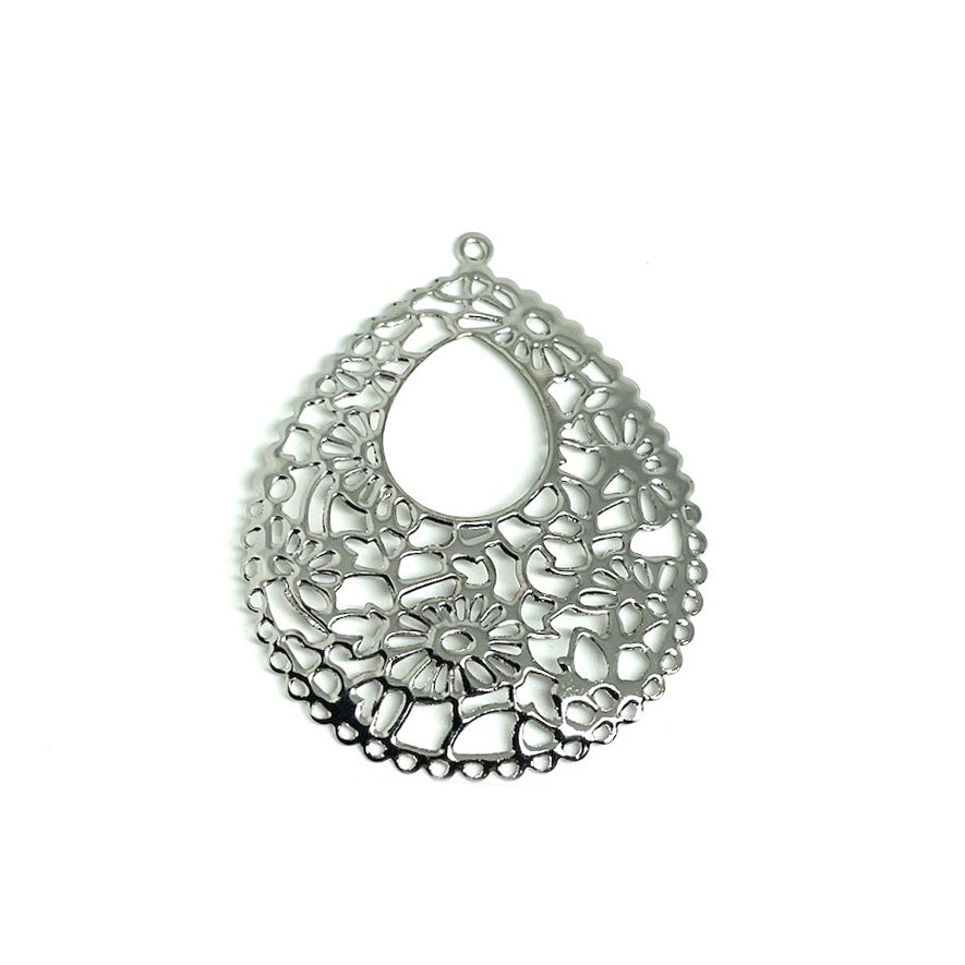 Colgante Laminado Grande - Gota con diseño - 5,5cm