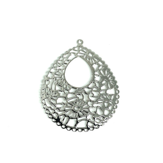 Colgante Laminado Grande - Gota con diseño - 5,5cm