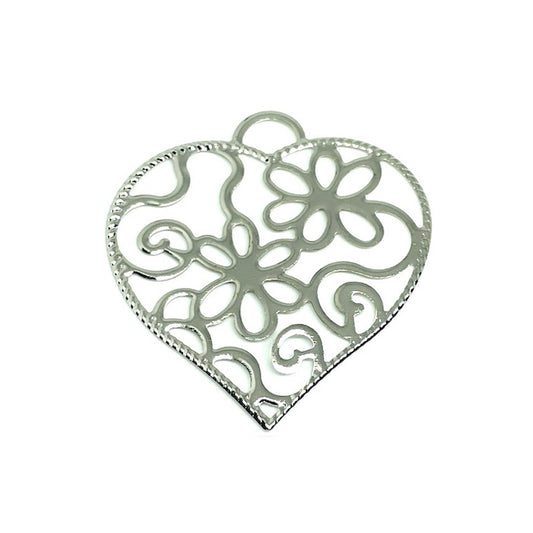 Colgante Laminado Grande - Corazón con diseño - 5cm