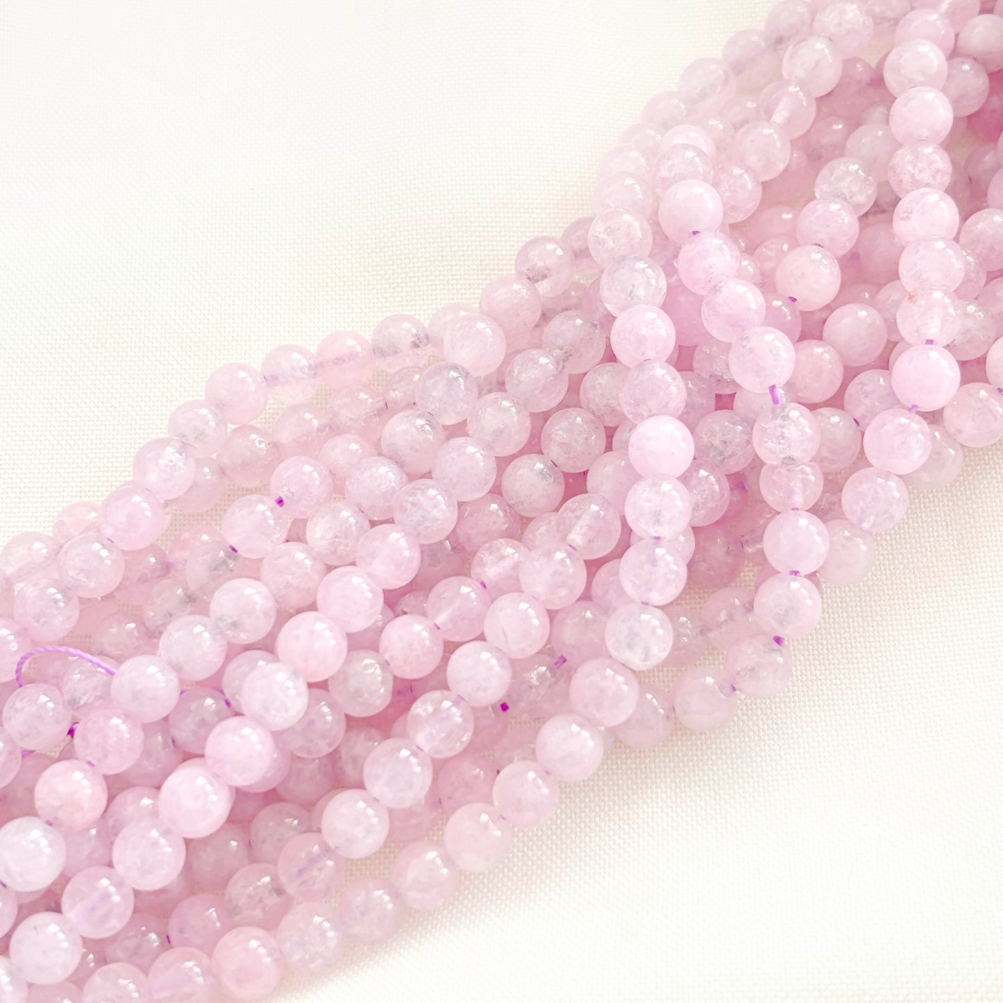 Jade Malva - 6mm - 55 cuentas aprox.