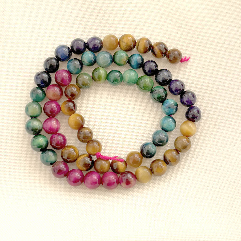 Ojo de Tigre Tira Multicolor 6mm - Ultima Unidad