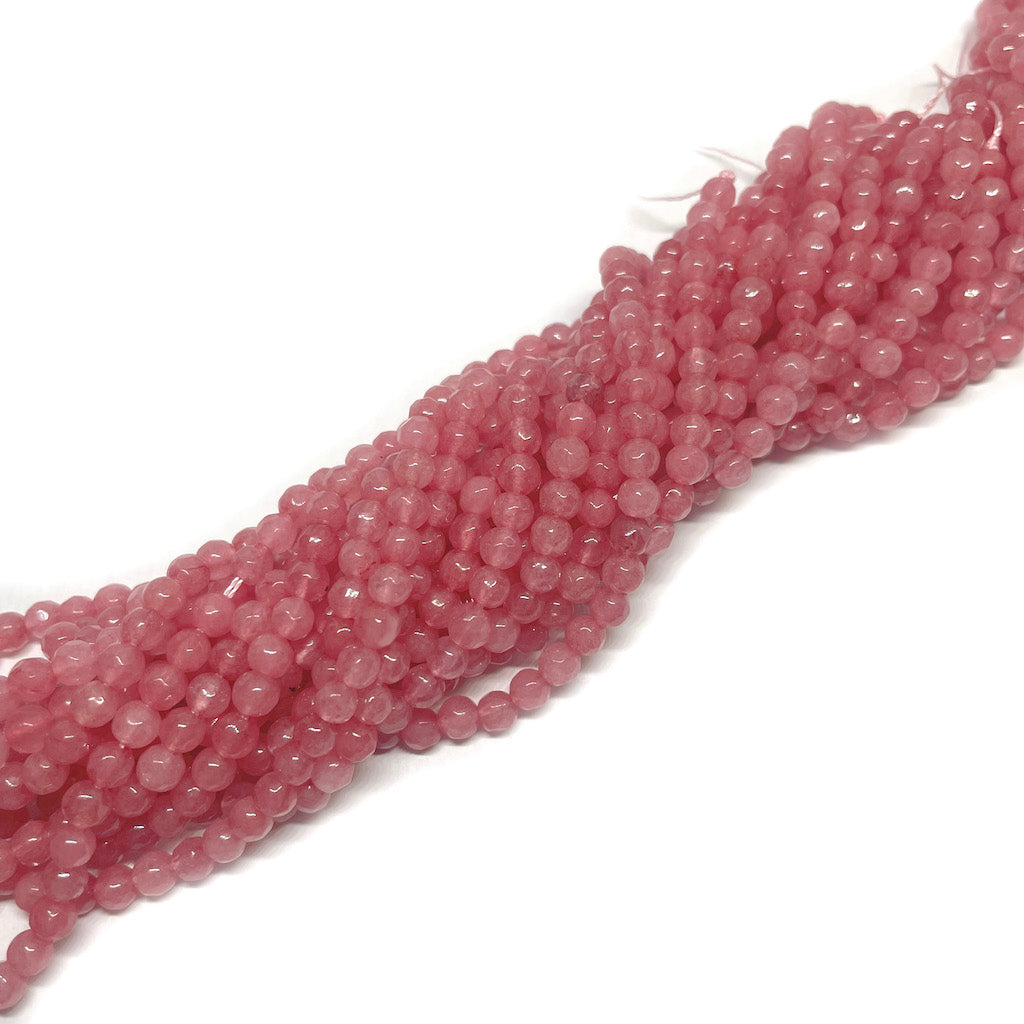 Ágata Facetada - 4mm - Palo Rosa