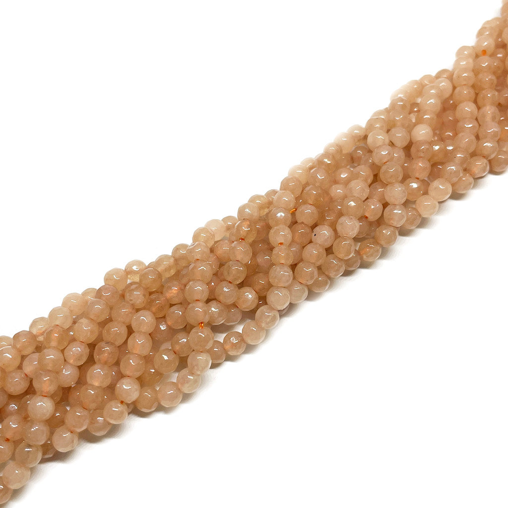 Ágata Facetada - 4mm - Damasco Claro