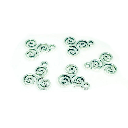 Colgante Trisquel Plateado - 12mm - 5und