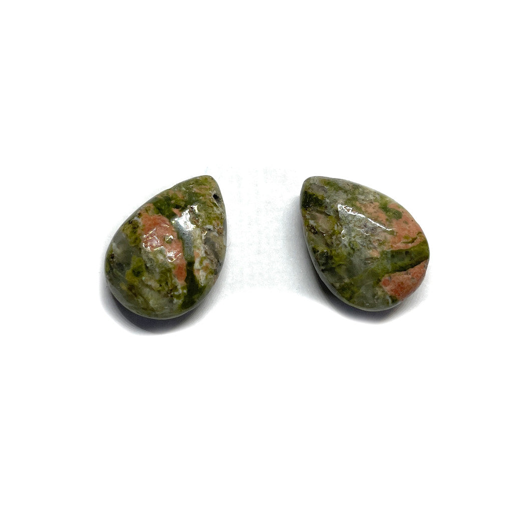 Set gotas de Piedra Facetada - 18x14mm - 2und - Unakita