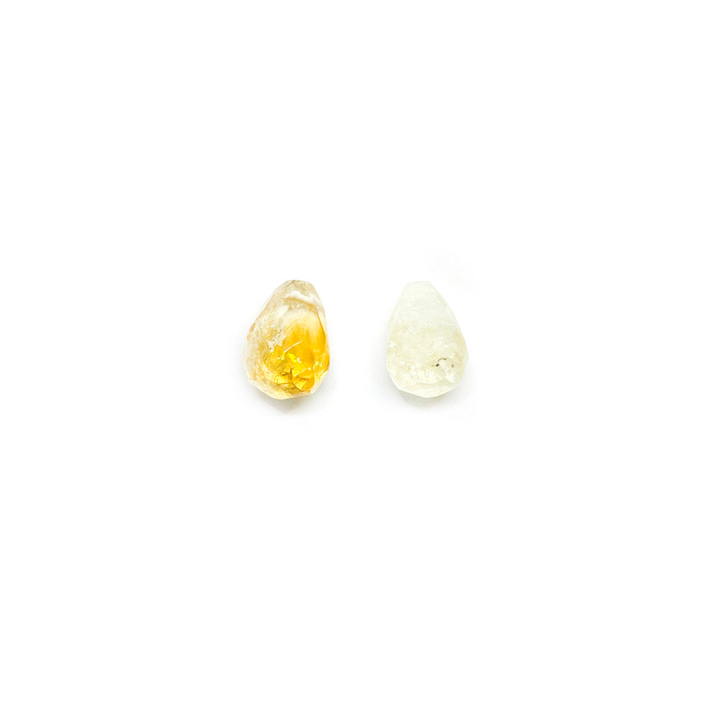 Set gotas de Piedra - 14x10mm - 2und - Citrino