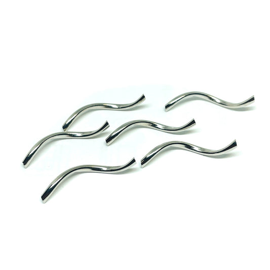 Separador Tubo Espiral plateado - 28mm - 6und