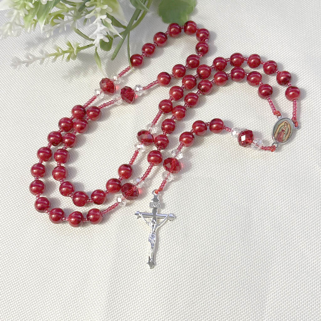 Rosario Virgen de Guadalupe Rojo - 1und