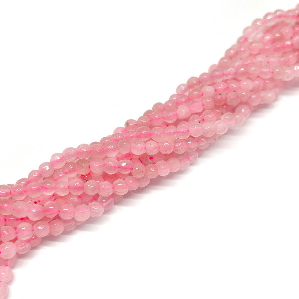 Ágata Facetada - 3mm - Rosado