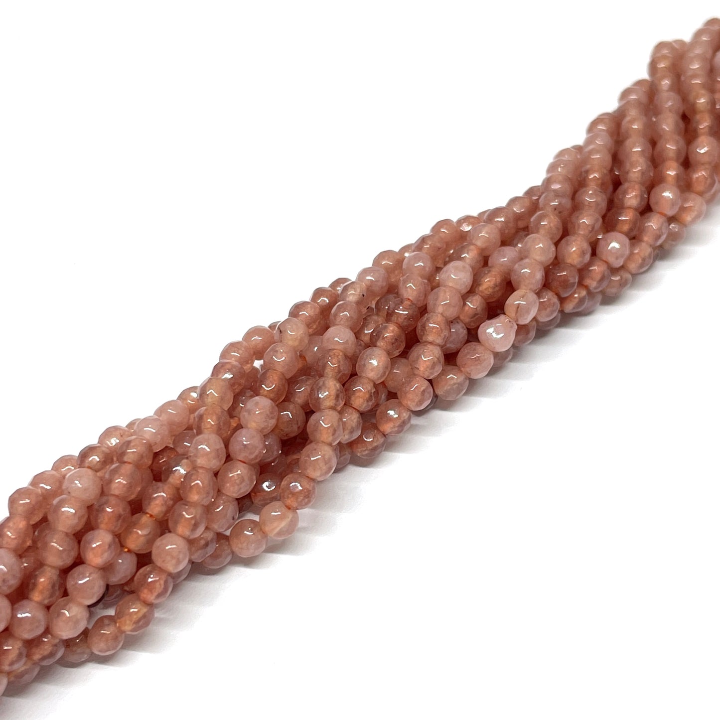 Ágata Facetada - 3mm - Café claro