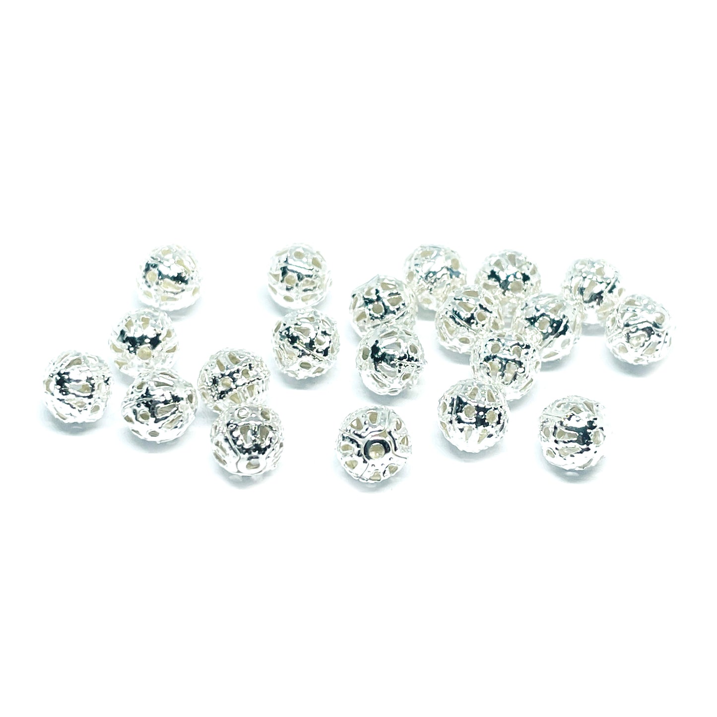 Separador Bola ligera Plateada - 6mm - 20und
