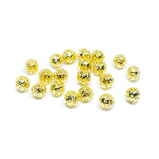 Separador Bola ligera Dorada - 6mm - 20und