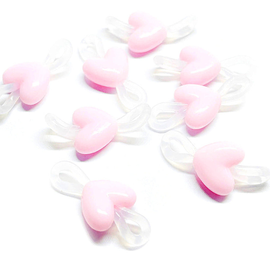 Gomas para Strap con Corazón Rosa claro - 1 par