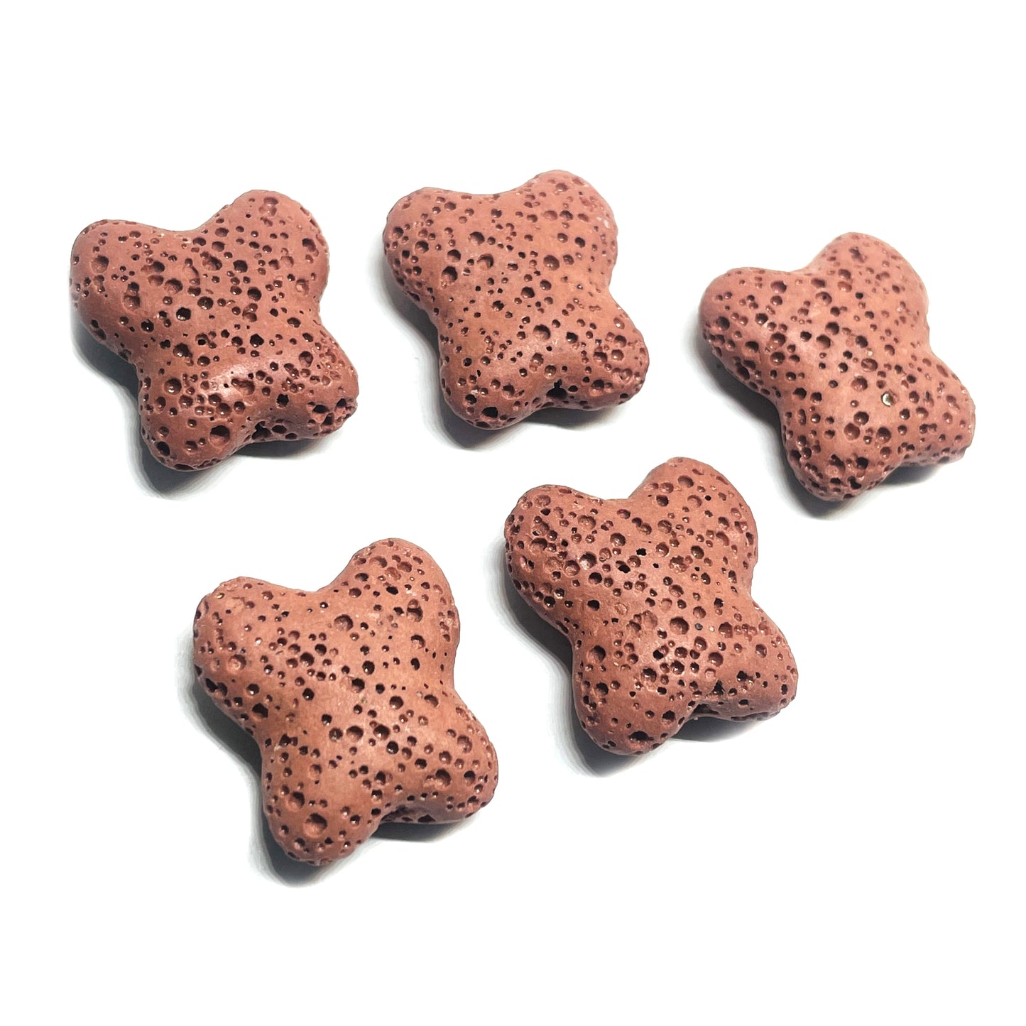 Set de Piedra Volcánica - Mariposa Café de 23mm - 2und