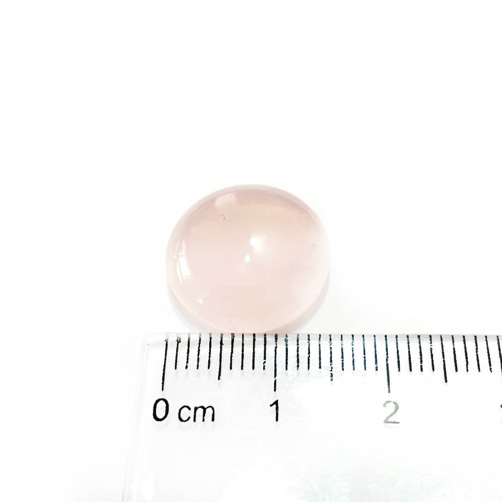 Cabuchón de piedra Redondo - 16mm - Cuarzo Rosado