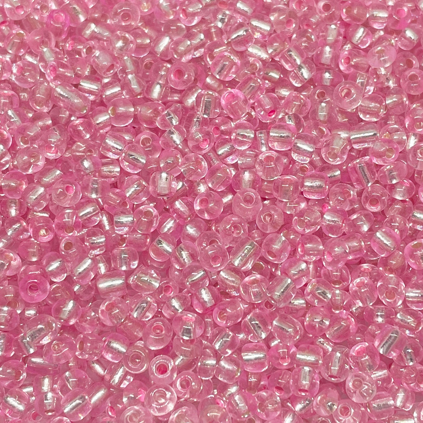 Mostacillón 6/0 - 4mm - 30gr - Rosado Glass