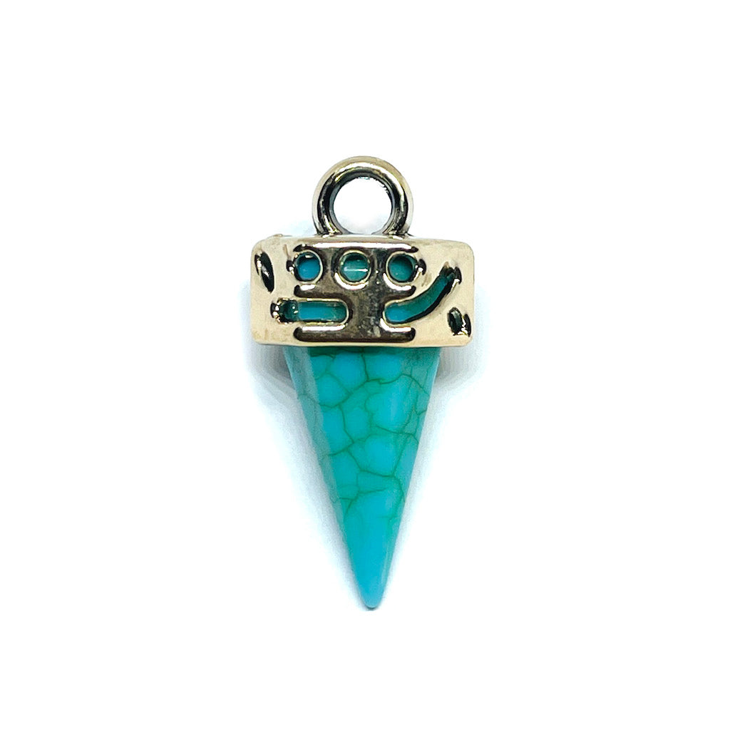 Colgante Pendulo de Resina 25mm - 1und - Turquesa