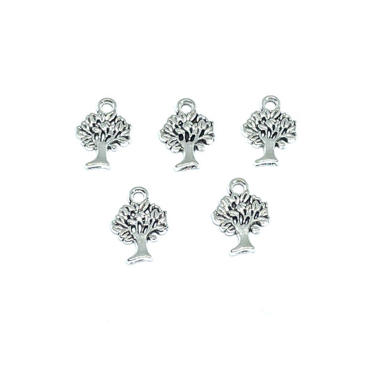 Colgante Mini Arbol Plateado - 14mm - 5und