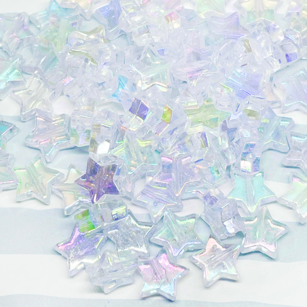 Acrílicos Tornasol Estrellas - 10mm - 50und